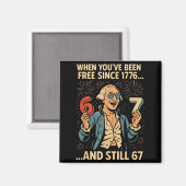 6-7 7-6 George Washington Meme Grappig 67 Ontwerp  Magneet (Voorkant / Achterkant)