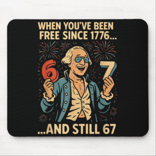 6-7 7-6 George Washington Meme Grappig 67 Ontwerp  Muismat