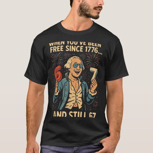 6-7 7-6 George Washington Meme Grappig 67 Ontwerp T-shirt (Voorkant)