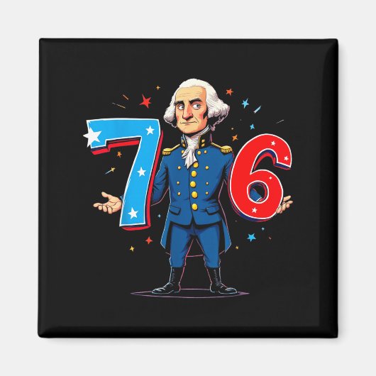 6-7 7-6 George Washington Seven Six Teacher Americ Magneet (Voorkant)