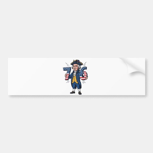 6-7 7-6 George Washington Six Seven Meme 67 Trend Bumpersticker (Voorkant)