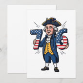 6-7 7-6 George Washington Six Seven Meme 67 Trend Kaart (Voorkant / Achterkant)