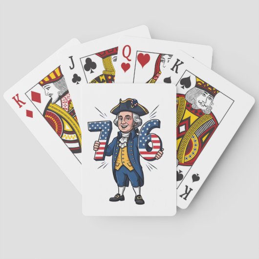 6-7 7-6 George Washington Six Seven Meme 67 Trend Pokerkaarten (Achterkant)