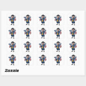 6-7 7-6 George Washington Six Seven Meme 67 Trend Vierkante Sticker (Vel)