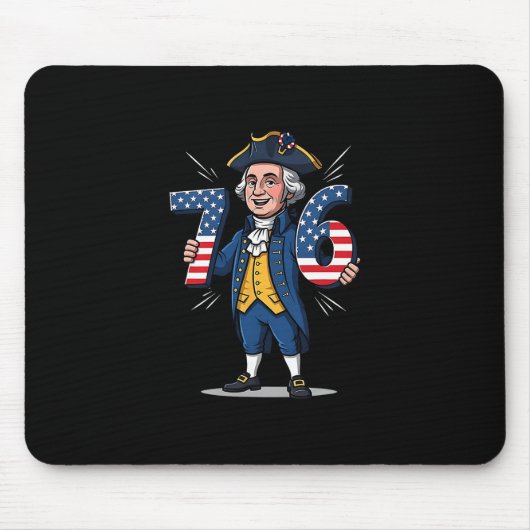 6-7 7-6 George Washington Six Seven Meme Gen Alpha Muismat (Voorkant)