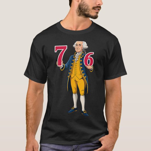 6 7 7 6 George Washington Six Seven T-shirt (Voorkant)