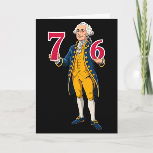 6 7 7 6 George Washington Zes Zeven  Kaart (Voorkant)