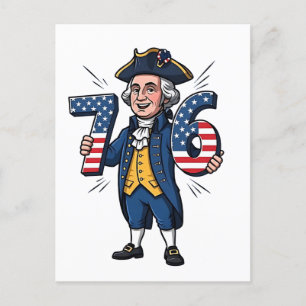 6-7 7-6 George Washington Zes Zeven Meme 67 Trend Feestdagenkaart