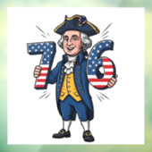 6-7 7-6 George Washington Zes Zeven Meme 67 Trend Raamsticker (Vel 3)