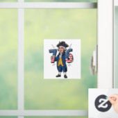 6-7 7-6 George Washington Zes Zeven Meme 67 Trend Raamsticker (Huis)