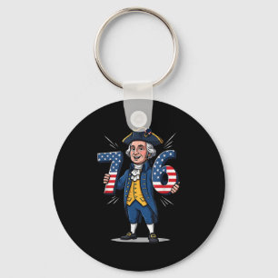 6-7 7-6 George Washington Zes Zeven Meme Gen Alpha Sleutelhanger