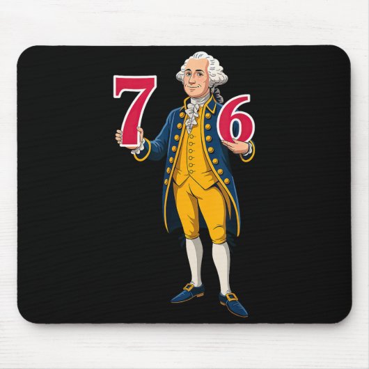 6 7 7 6 George Washington Zes Zeven  Muismat (Voorkant)
