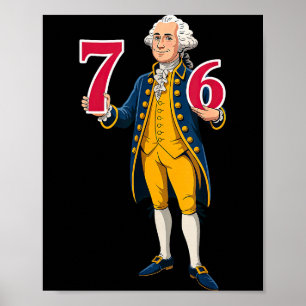 6 7 7 6 George Washington Zes Zeven Poster