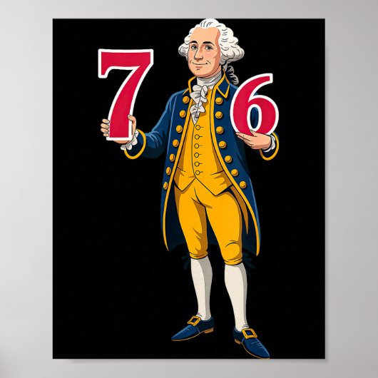 6 7 7 6 George Washington Zes Zeven  Poster (Voorkant)