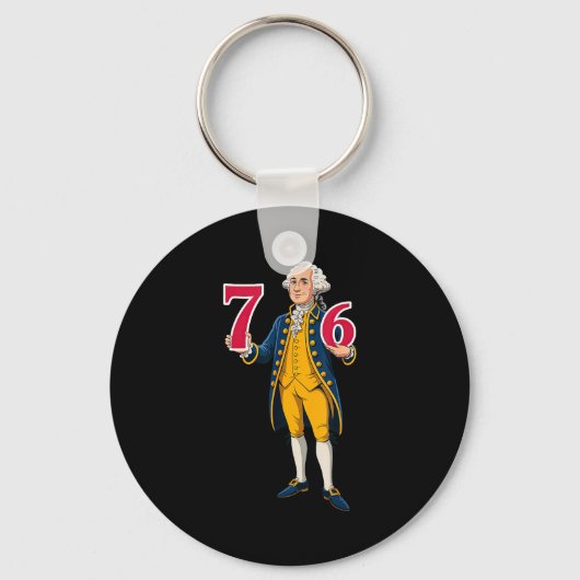 6 7 7 6 George Washington Zes Zeven Sleutelhanger (Voorkant)