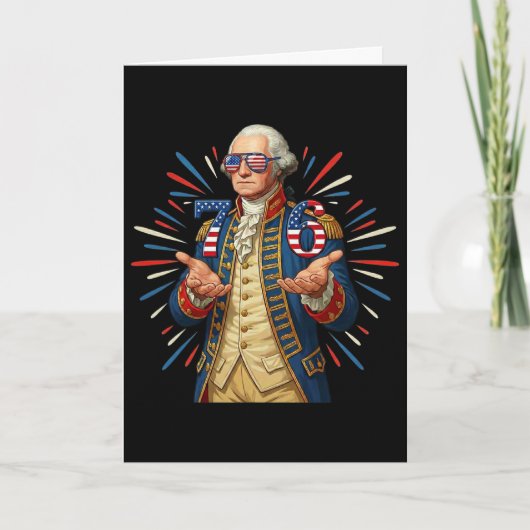 6-7 7-6 George Washington Zeven Zes Grappig 4 juli Kaart (Voorkant)