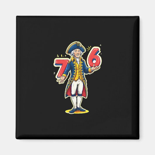 6-7 7-6 Grappige George Washington Zes Zeven Meme Magneet (Voorkant)