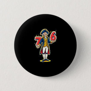 6-7 7-6 Grappige George Washington Zes Zeven Meme Ronde Button 5,7 Cm