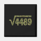 6 7 Army Pattern Meme Square Root 4489 Slang Math Magneet (Voorkant)