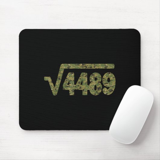 6 7 Army Pattern Meme Square Root 4489 Slang Math Muismat (Met muis)