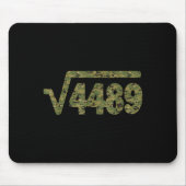 6 7 Army Pattern Meme Square Root 4489 Slang Math Muismat (Voorkant)
