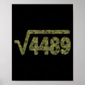 6 7 Army Pattern Meme Square Root 4489 Slang Math Poster (Voorkant)