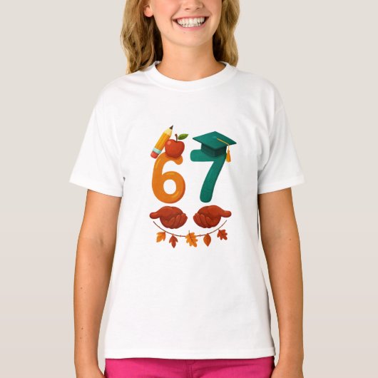 6 7 back to school gift for students  t-shirt (Voorkant)