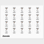 6-7 Basketbal Ronde Sticker (Vel)