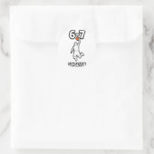 6-7 Basketbal Ronde Sticker (Tas)