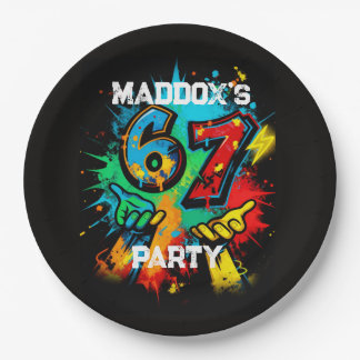 6-7 Birthday Party Paper Plates Six Seven Decor Papieren Bordje