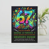 6-7 Boys Birthday Party Invitation Kaart (Staand voorkant)