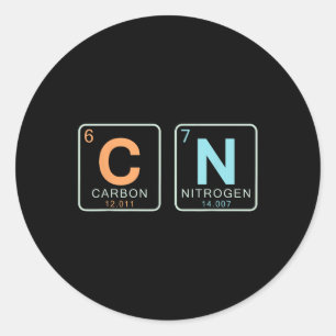 6 7 Brainrot 67 Meme Wetenschap Periodiek Systeem Ronde Sticker