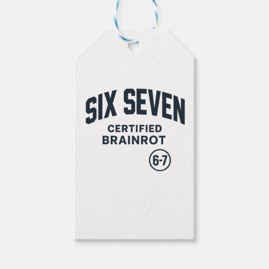 6 7 Certified Brain Rot Cadeaulabel (Voorkant)