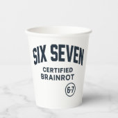 6 7 Certified Brain Rot Papieren Bekers (Voorkant)