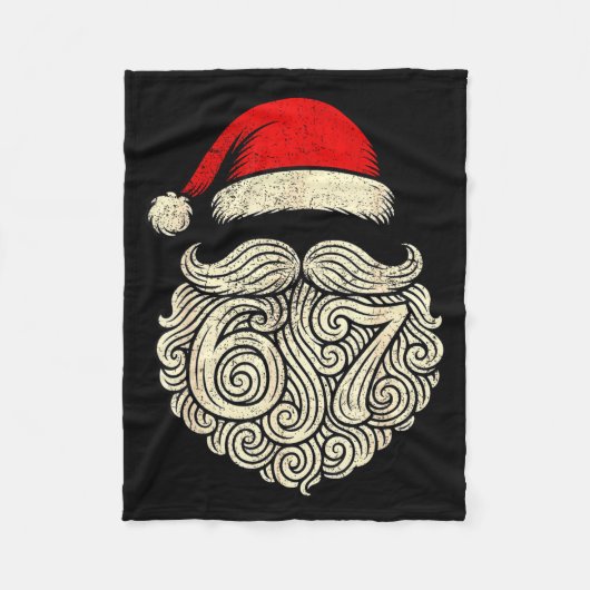 6 7 Christmas 67 Santa Six Seven Christmas Boys Te Fleece Deken (Voorkant)