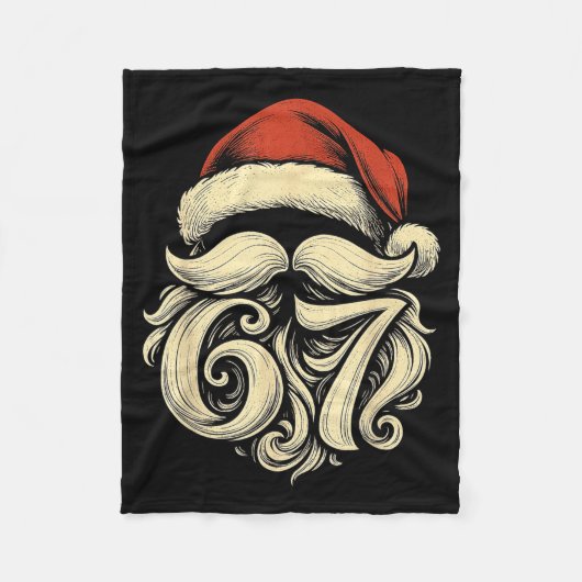 6 7 Christmas 67 Santa Six Seven Christmas Boys Te Fleece Deken (Voorkant)