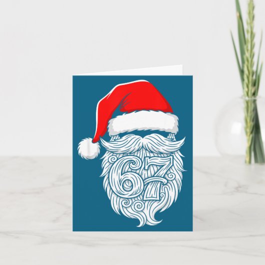 6 7 Christmas 67 Santa Six Seven Christmas Boys Te Kaart (Voorkant)