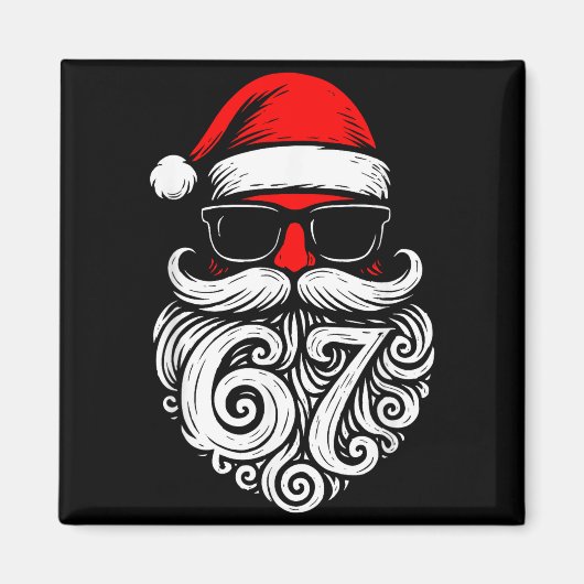6 7 Christmas 67 Santa Six Seven Christmas Boys Te Magneet (Voorkant)