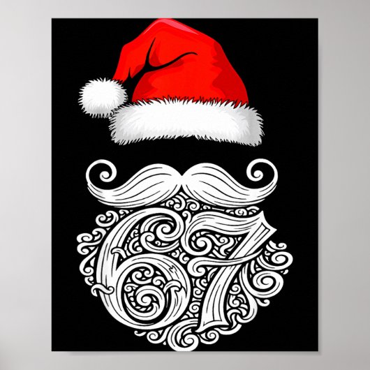 6 7 Christmas 67 Santa Six Seven Christmas Boys Te Poster (Voorkant)