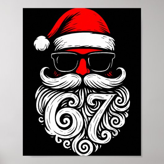6 7 Christmas 67 Santa Six Seven Christmas Boys Te Poster (Voorkant)
