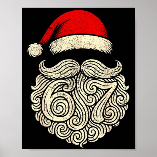 6 7 Christmas 67 Santa Six Seven Christmas Boys Te Poster (Voorkant)