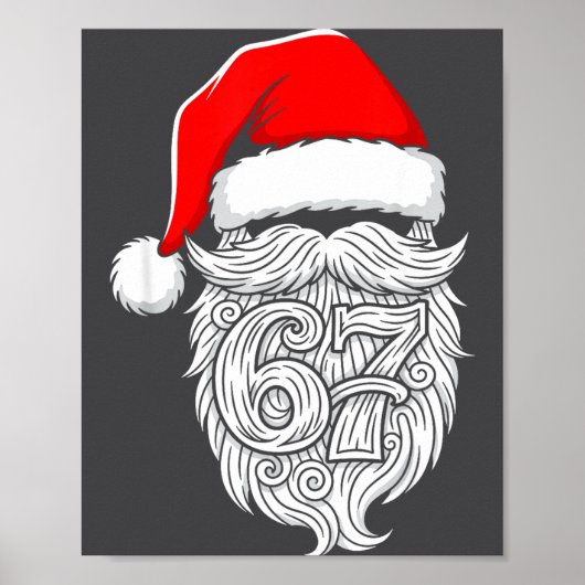 6 7 Christmas 67 Santa Six Seven Christmas Boys Te Poster (Voorkant)