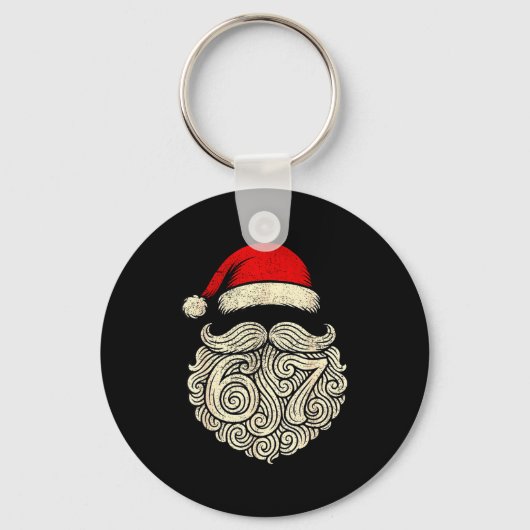 6 7 Christmas 67 Santa Six Seven Christmas Boys Te Sleutelhanger (Voorkant)