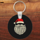 6 7 Christmas 67 Santa Six Seven Christmas Boys Te Sleutelhanger (Voorkant)