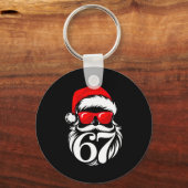 6 7 Christmas 67 Santa Six Seven Christmas  Sleutelhanger (Voorkant)