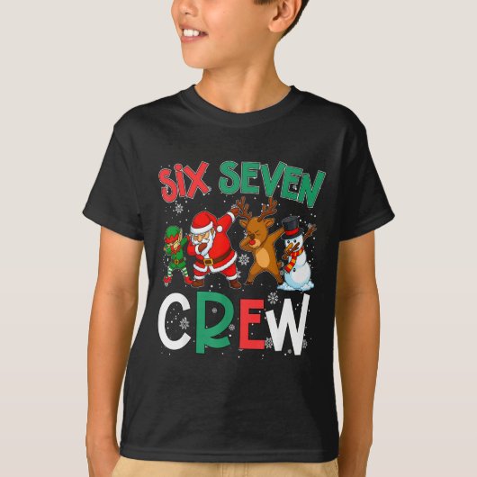 6 7 Christmas 6 7 Squad Gen Alpha Christmas Gen Al T-shirt (Voorkant)