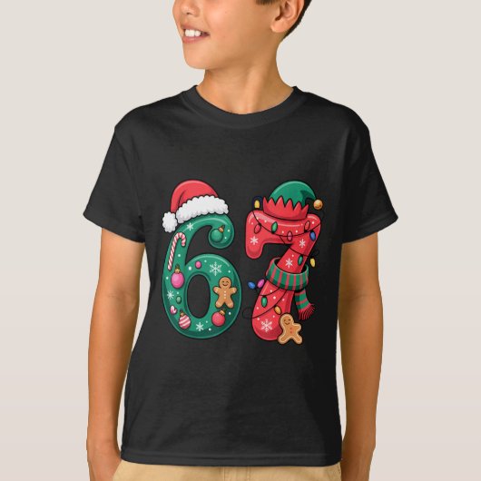 6 7 Christmas Duo Meme Outfit For Funny Holiday Hu T-shirt (Voorkant)