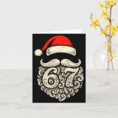 6 7 Christmas Funny 67 Santa Six Seven Christmas B Kaart (Gele Bloem)
