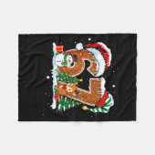 6-7 Christmas Gingerbread Funny Snowman Reindeer 6 Fleece Deken (Voorkant (Horizontaal))
