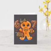 6 7 Christmas Leopard Gingerbread  Kaart (Gele Bloem)